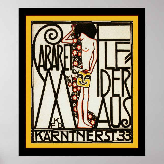 Poster Cabaret Fledermaus ~ Publicité Vintage (Devant)