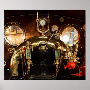 Poster Cabine du moteur à vapeur