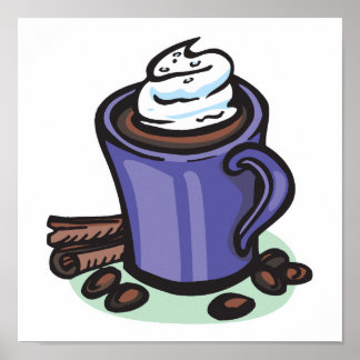 Poster cacao au chocolat chaud