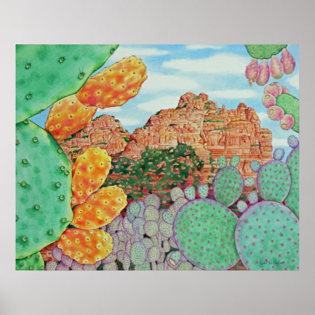 Poster Cactus du désert (Devant)