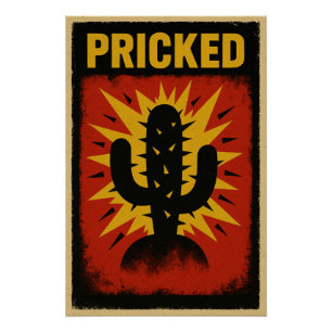 Poster Cactus Éclatant et Abstrait