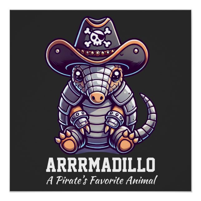 Poster Cadeau Armadillo | Livraison gratuite | T-shirt Ar (Devant)