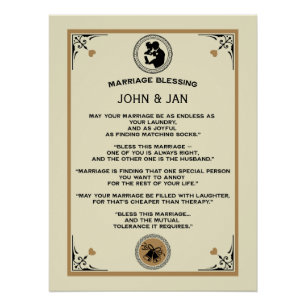 Poster Cadeau de bénédiction de mariage