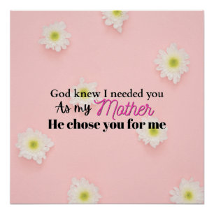 Poster Cadeau de fête des mères chrétien pour maman de fo