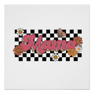 Poster Cadeau de la fête des mères Flower Mama