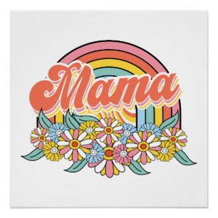 Poster Cadeau de la fête des mères   Mama Floral