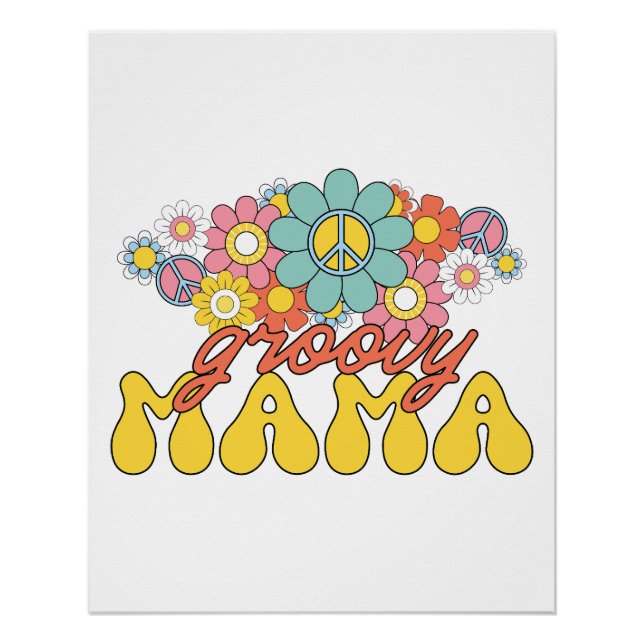 Poster Cadeau de la fête des mères | Super Mama (Devant)