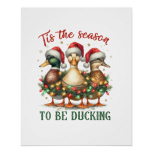 Poster Cadeau de Noël à être canard