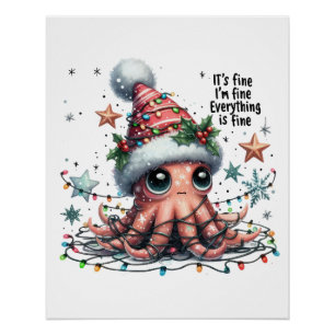 Poster Cadeau de Noël Ça va Je vais bien