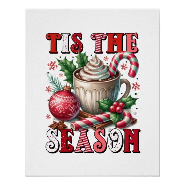 Poster Cadeau De Noël C'Est La Saison Coca Chaud (Devant)