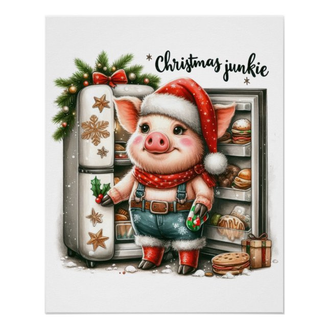 Poster Cadeau de Noël de Noël Junkie (Devant)