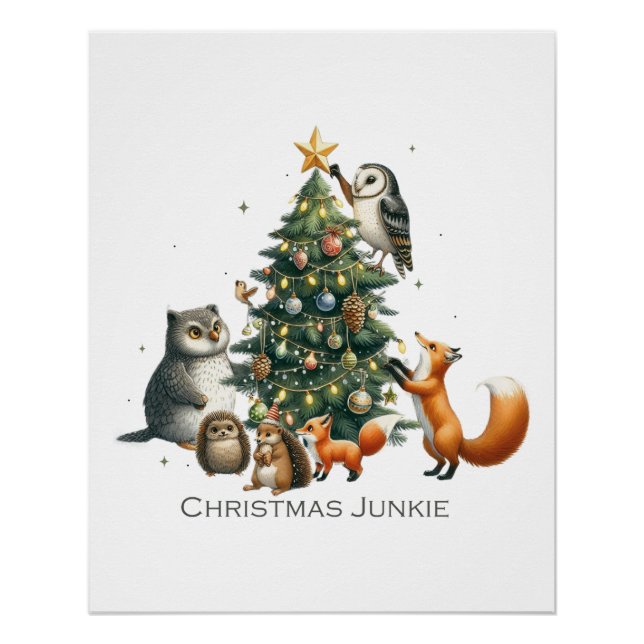 Poster Cadeau de Noël de Noël Junkie (Devant)