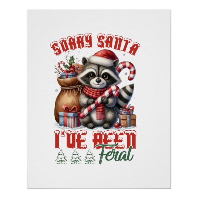 Poster Cadeau de Noël Désolé Santa (Devant)