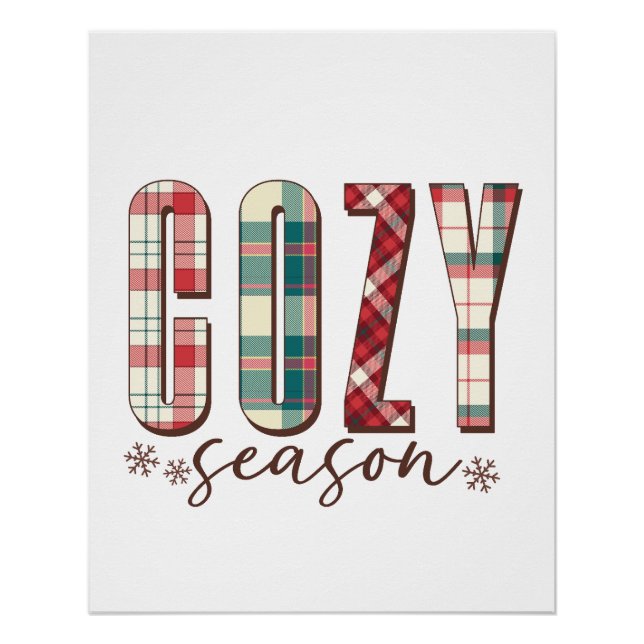 Poster Cadeau de Noël Saison Cosy (Devant)