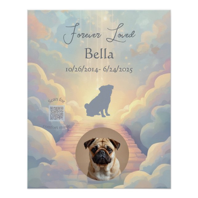 Poster Cadeau de sympathie personnalisé pour chien | Scan (Devant)