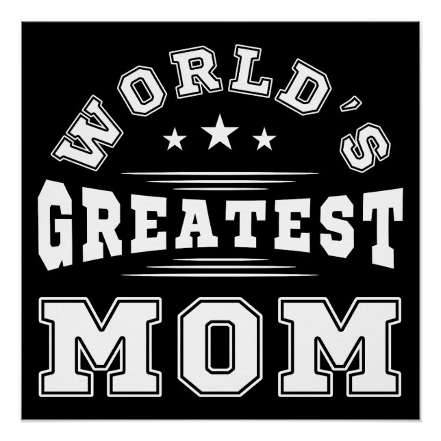 Poster Cadeau de typographie de la plus grande maman du m (Devant)