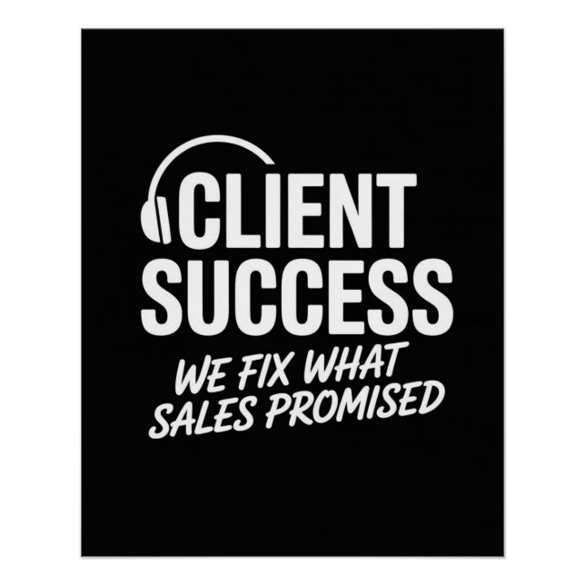 Poster Cadeau drôle pour gestionnaire de réussite client (Devant)