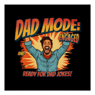 Poster Cadeau fête des pères Mode papa