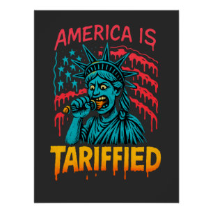 Poster Cadeau Patriotique Américain Tarifé
