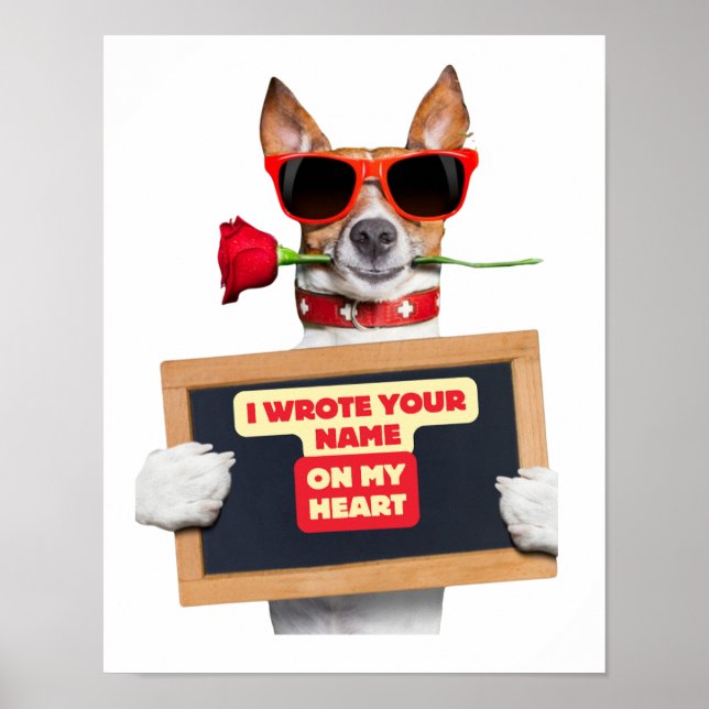 Poster cadeau pour la Saint-Valentin dire votre am (Devant)