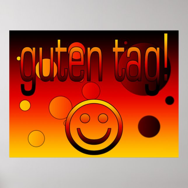 Poster Cadeaux allemands : Bonjour / Guten Tag Face (Devant)