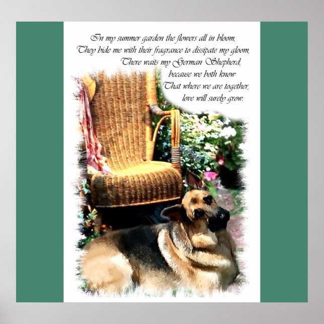 Poster Cadeaux d'amour berger allemand (Devant)