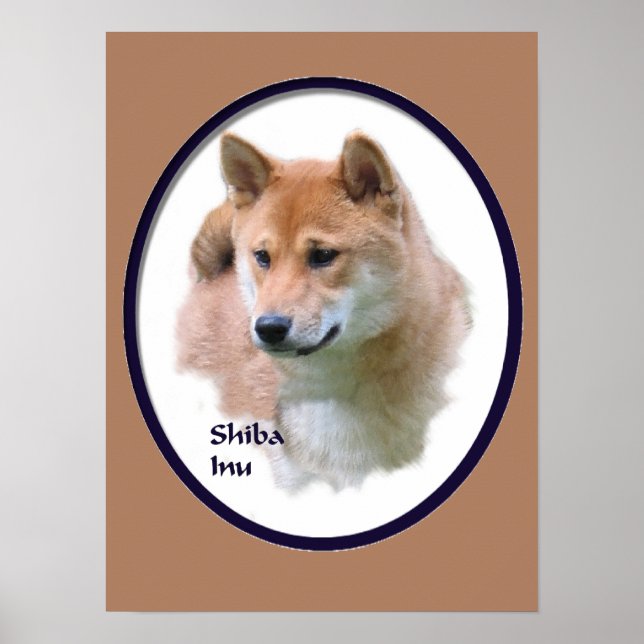 Poster Cadeaux d'art Shiba Inu (Devant)