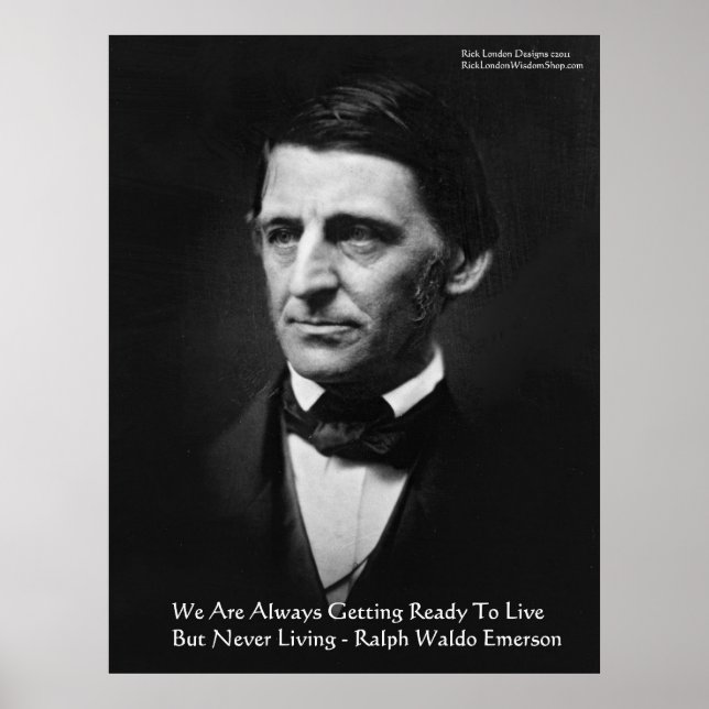 Poster Cadeaux de citations de sagesse de RW Emerson "Prê (Devant)