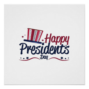 Poster Cadeaux de conception de la fête du président heur