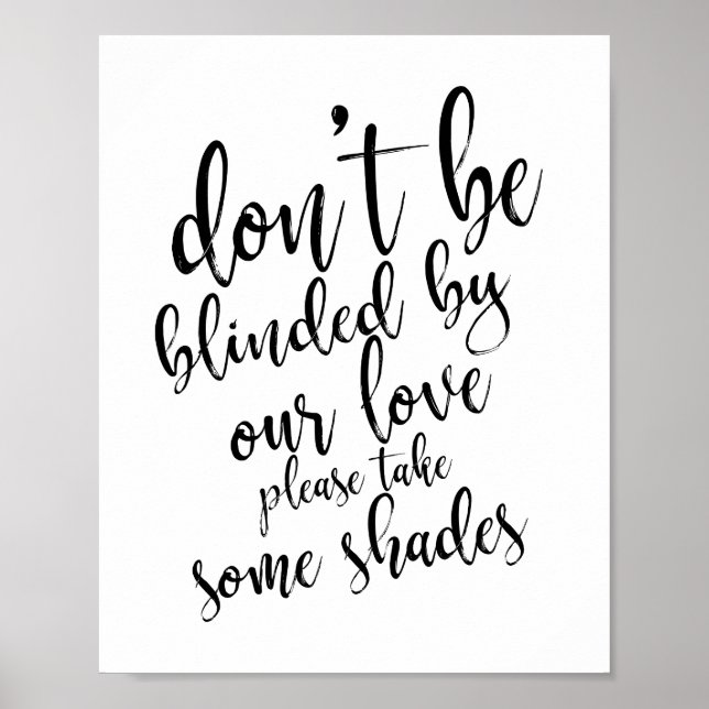 Poster Cadeaux de lunettes de soleil de mariage panneau d (Devant)