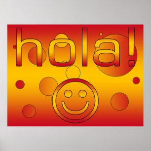 Poster Cadeaux espagnols : Bonjour / Hola Face