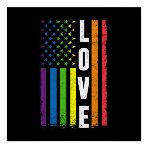 Poster Cadeaux gay pride Hommes Femmes LGBT Arc-en-ciel D