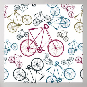 Poster Cadeaux Motifs vintages pour cyclistes