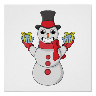Poster Cadeaux pour vous de Snowman