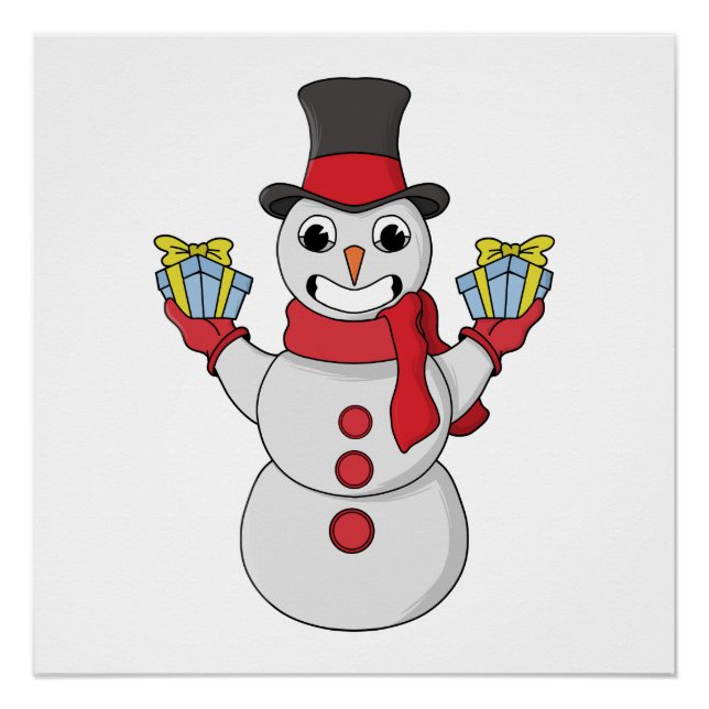 Poster Cadeaux pour vous de Snowman (Devant)