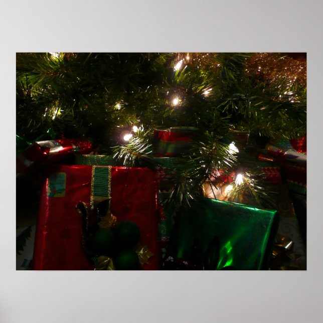Poster Cadeaux sous l'arbre de Noël (Devant)