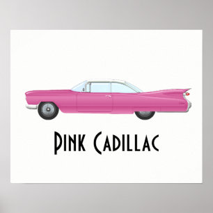 Poster Cadillac rose vintage