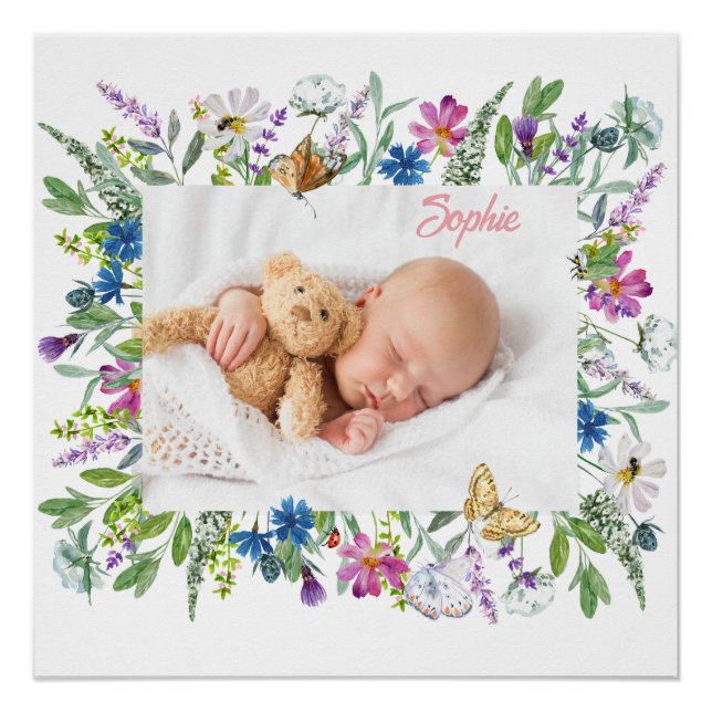 Poster Cadre de fleurs sauvages  (Devant)