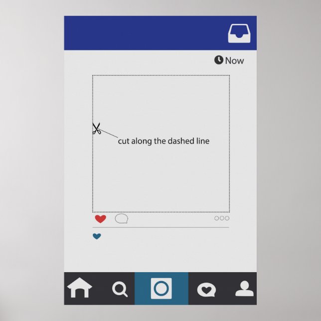 Poster Cadre de photobooth de mariage style Instagram (Devant)