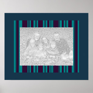 Poster Cadre foncé de sarcelle d'hiver et de photo de