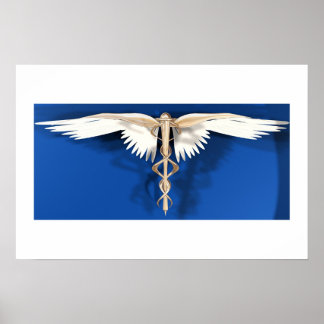Poster Caduceus - Symbole des Arts de la guérison