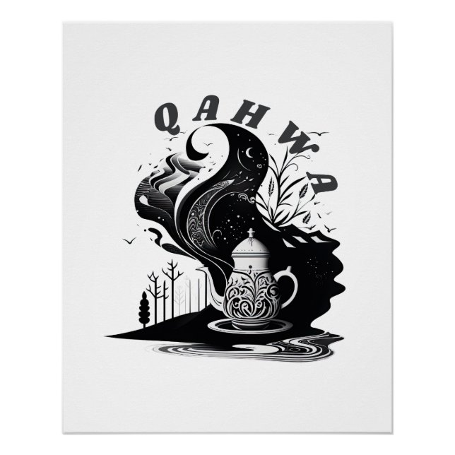 Poster Café arabe (Devant)