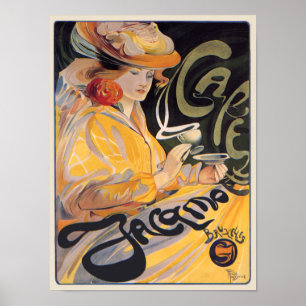 Poster Café Art nouveau par Toussaint