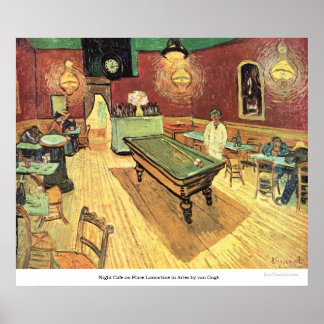 Poster Café de nuit sur la place Lamartine à Arles par va