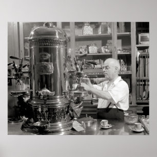 Poster Café Espresso, 1942. Photo vintage