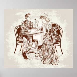 Poster café et amour