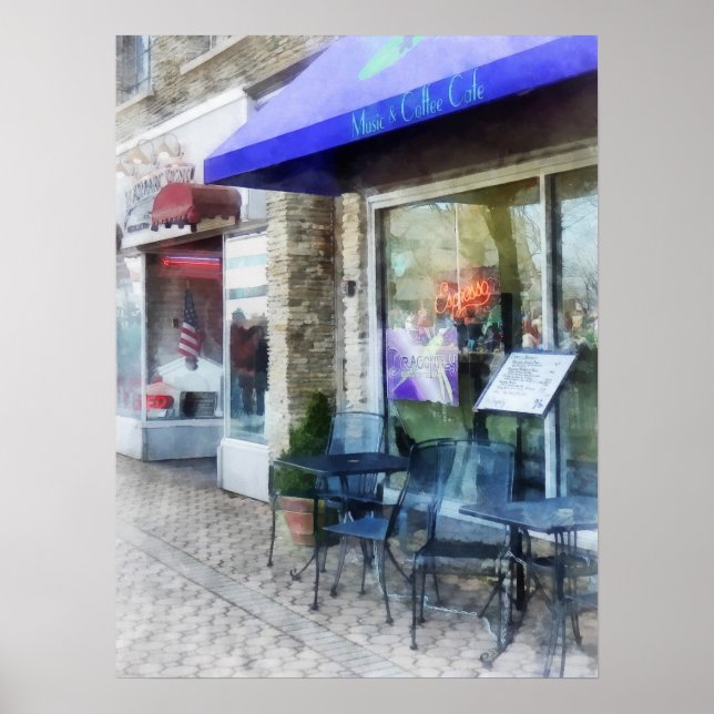 Poster Café Et Musique (Devant)