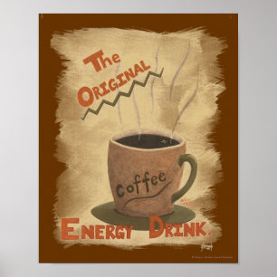 Poster Café - la boisson originale d'énergie