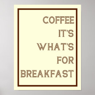 Poster Café Pour Petit Déjeuner