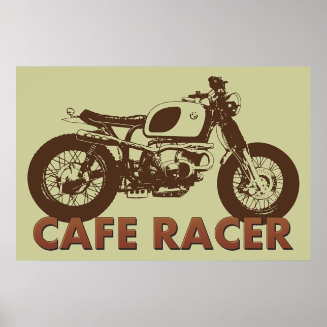 Poster Cafe Racer Vintage (Devant)